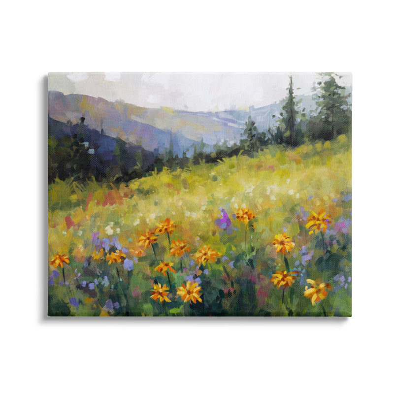 "Flower Meadow", reproduction d'art sur toile par Ziwei Li, H 30 po x l 40 po x P 1,5 po