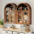 31.5"h Arch Wall Mounted Bathroom Cabinet, Brown-127922676