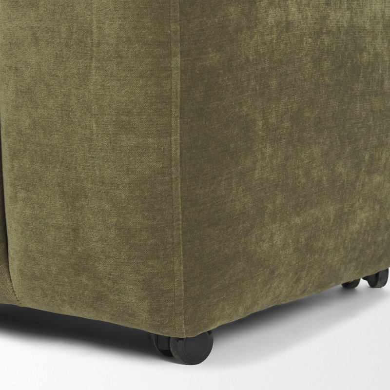 Gray Performance Fabric Upholstered Dining Chair, Green