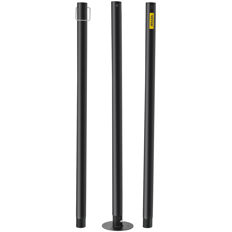 Ensemble de 4 lampadaires extérieurs en acier thermolaqué 10,6 pi. VEVOR