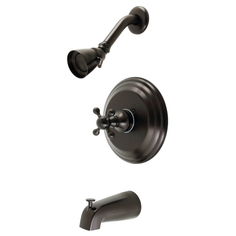 Kingston Brass Single-Handle Pressure Balanced Tub and Shower Faucet, Oil Rubbed Bronze