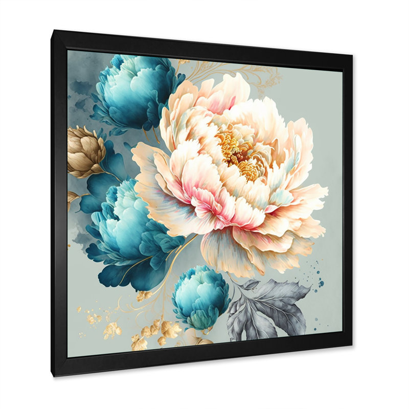 Fleurs multicolores en fleurs IV - Fleurs multicolores en fleurs IV - reproduction sur toile, H 24 po x l 24 po x P 1 po