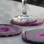 Sous-verre rose
