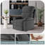 3-Position Padded Seat Upholstered Recliner with Adjustable Legrest and Backrest-1346997206