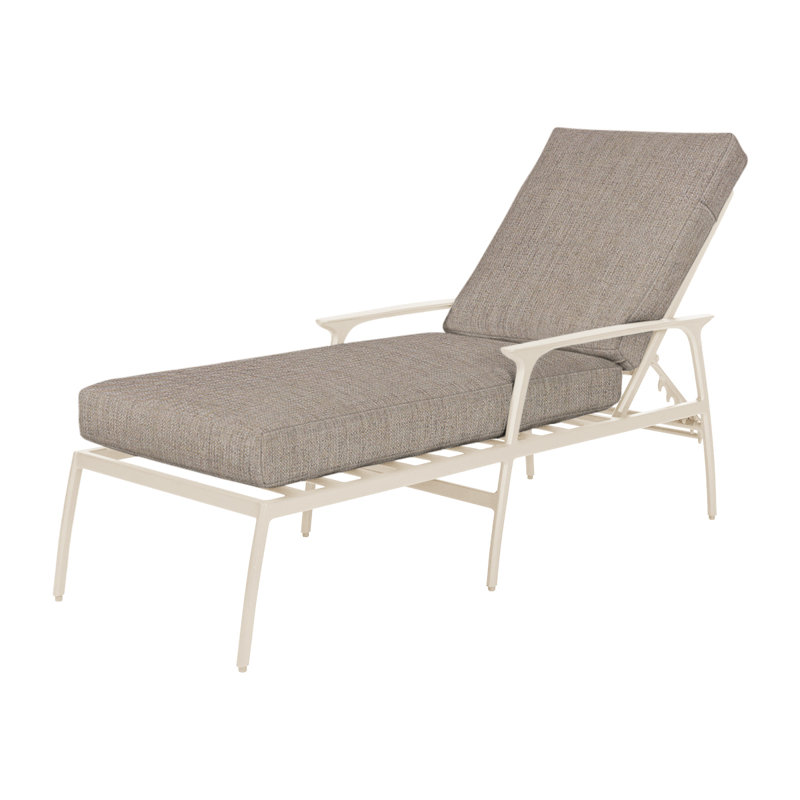 Amari Chaise Lounge Frame with Sunbrella Cushions, Cast Ash Sunbrella® Plainweave, Carbon
