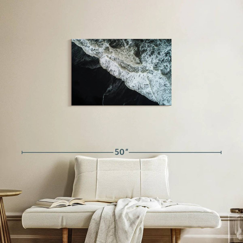 Islandais, plage de sable noir, H 20 po x l 30 po