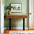 Solid Wood Entryway Table With Storage,Narrow Console Table With Fluted Design & Metal Legs, Functional Sofa Table For Hallway-1988846400