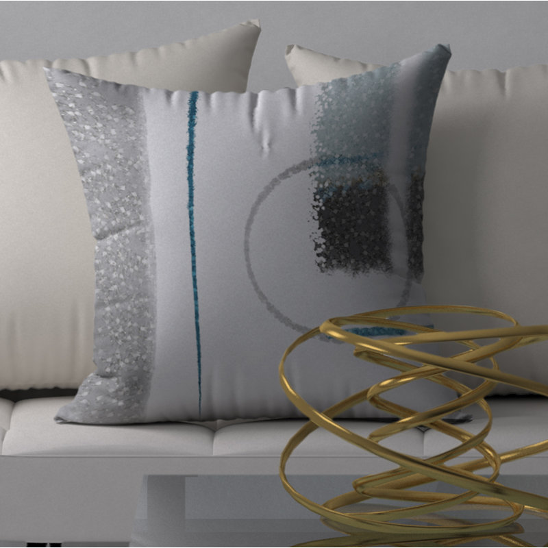 Abstract Reversible Throw Pillow, 18" x 18"