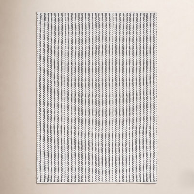 Hand-Woven Chevron Cotton Rug
