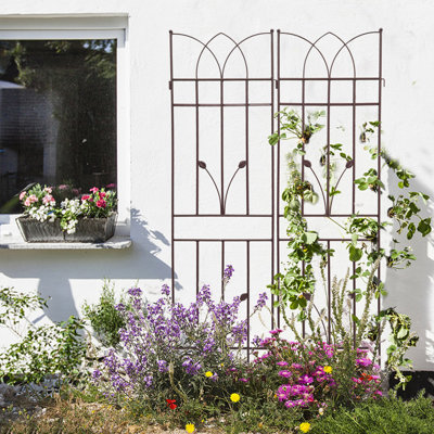 Garden Arch Gate, Metal Garden Trellis Rustproof Trellis For Climbing Plants Outdoor Flower Support