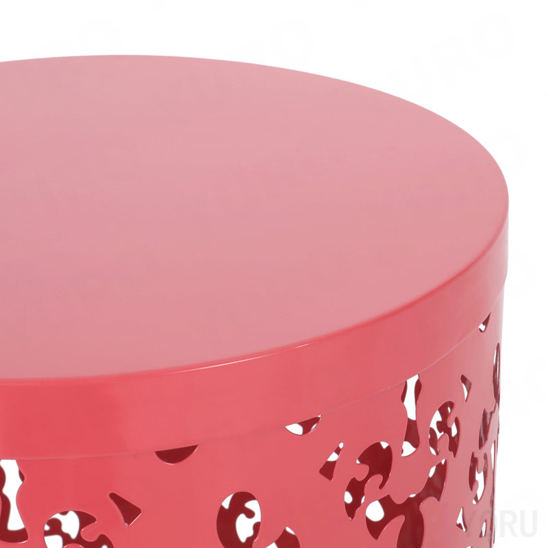 Table de bout d'extérieur en métal - Grand, 17.91" H x 13.78" W x 13.78" D, Coral