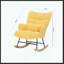 Chaise berçante rembourrée Teddy - Haut dossier - Chambre de bébé