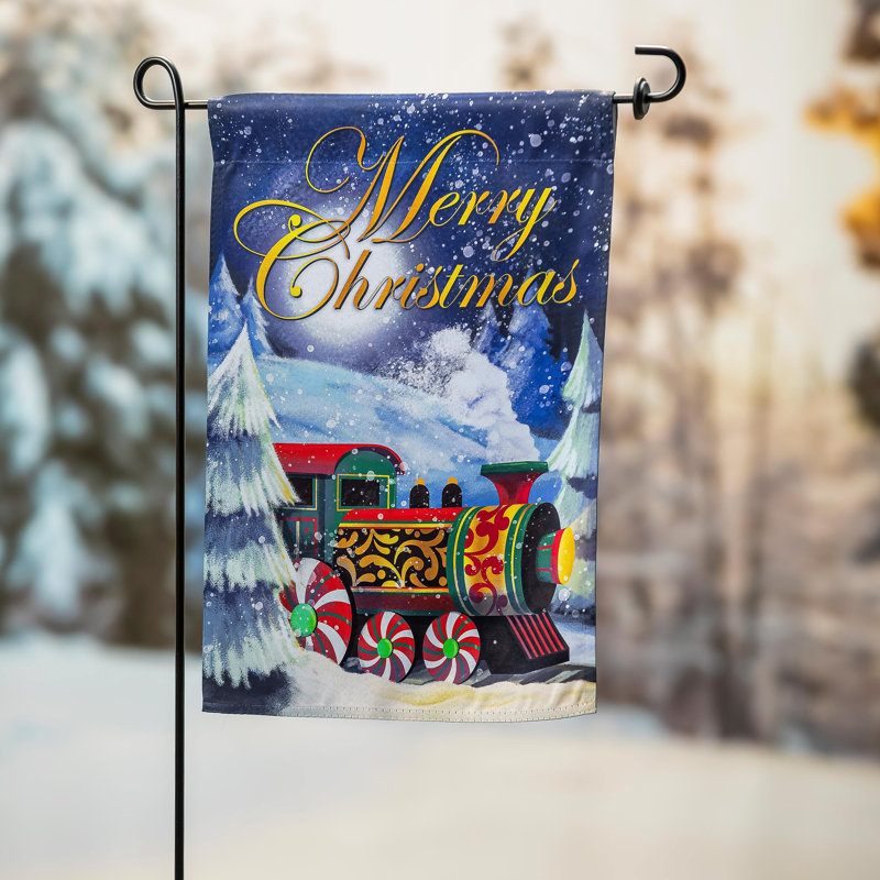 Home for the Holiday Train Garden - drapeau