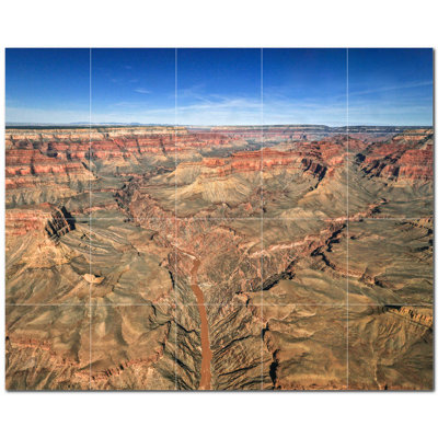 Murale en céramique satinée Canyon Photo 4,25 po x 4,25 po