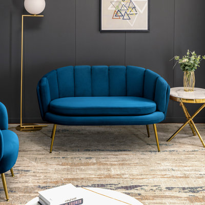 Ifigenia 54.3" Wide Velvet Loveseat with arms