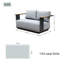 MIMO Modular Aluminium Sofa with Teak Armrests & Cushions-1374940234