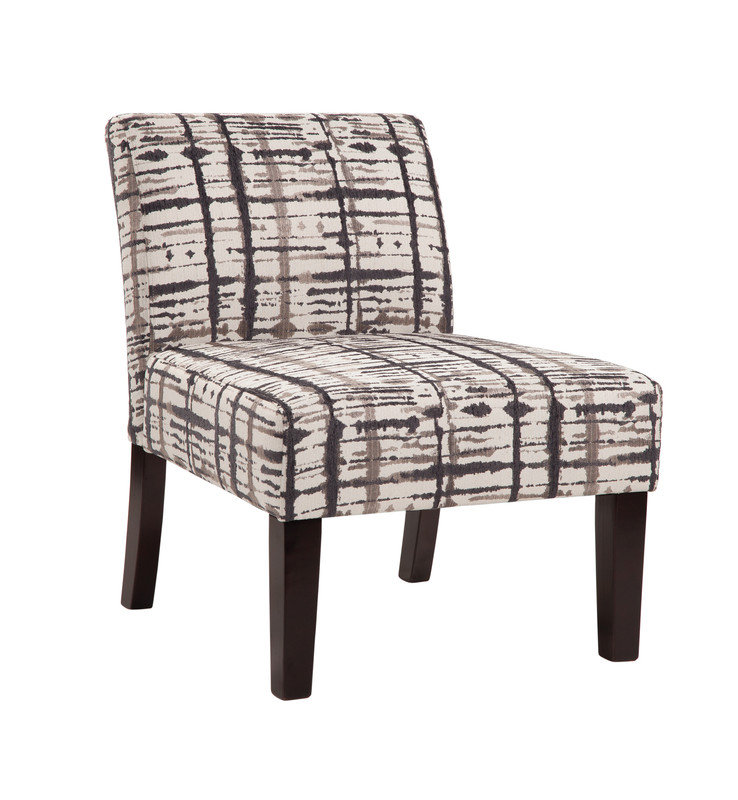 Javi Avington 26" Wide Armless Slipper Chair, Slate Gray Splatter