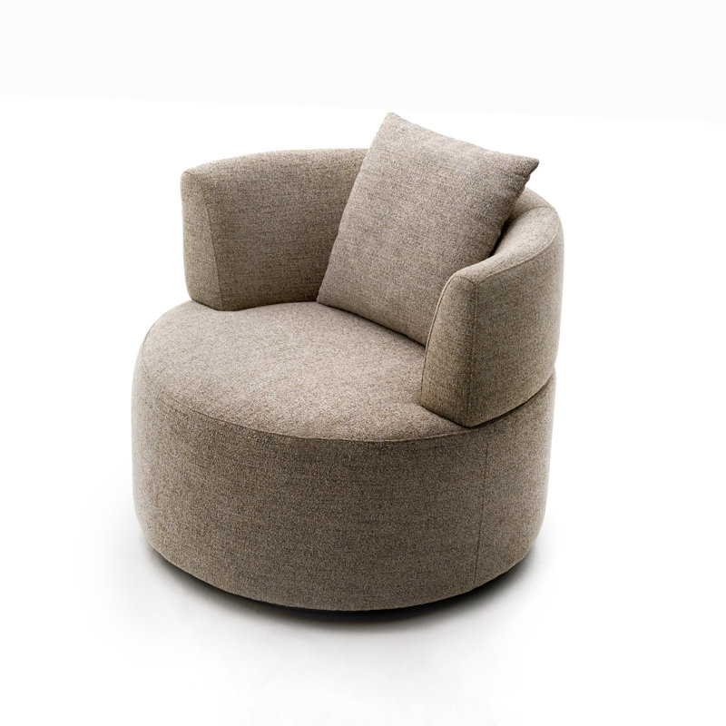 Sigisbert Upholstered Swivel Barrel Chair