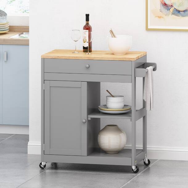 Prep & Savour Solid Wood Kitchen Cart & Reviews | Wayfair