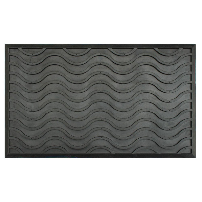 Texture en caoutchouc de couleur l 30 po x 18 po tapis de porte extérieur antidérapant Neptune