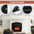 18 in. Electric Fireplace Insert with 3 Brightness Levels, Timer, Overheating Protection, Flame and Heat Work Separately