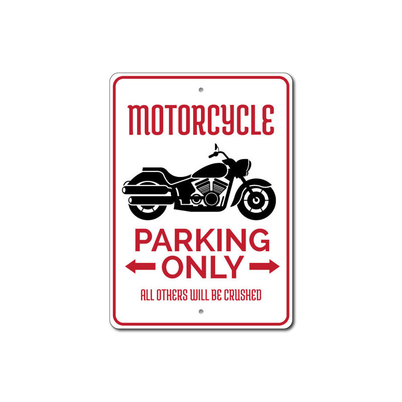 Plaque de motocyclette en aluminium, H 18 po x l 12 po x P 0,06 po
