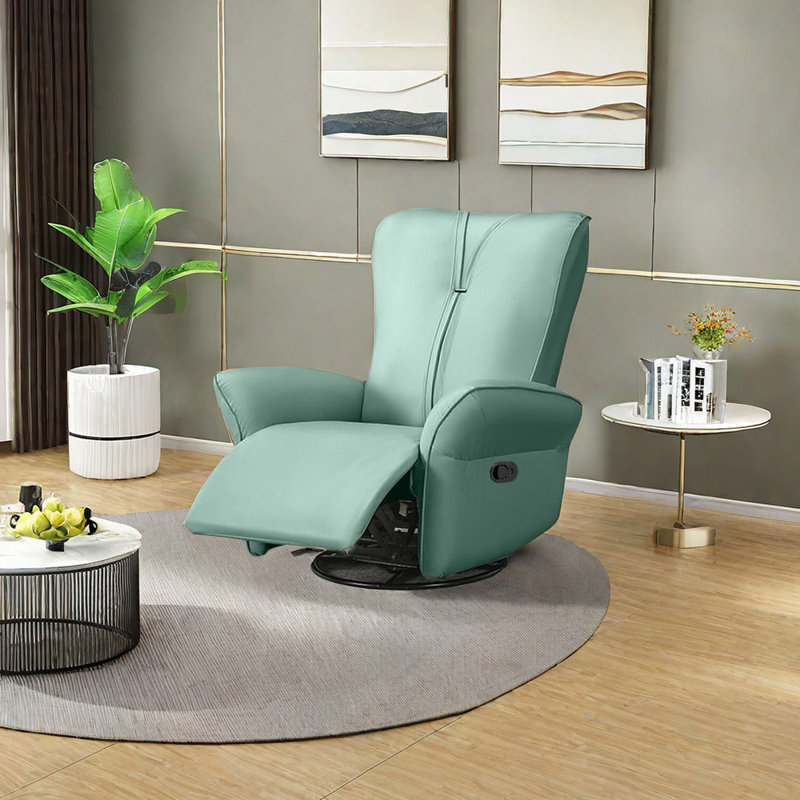 Tempa Faux Leather Recliner, Green