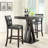 Cappuccino Double X Base Square Bar Table