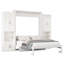 Lit escamotable avec 2 tablettes de rangement latérales, lit escamotable mural avec bureau, parfait pour chambre d'amis, bureau, blanc (ancien numéro de référence: BS400609AAC)-107146313-122805836