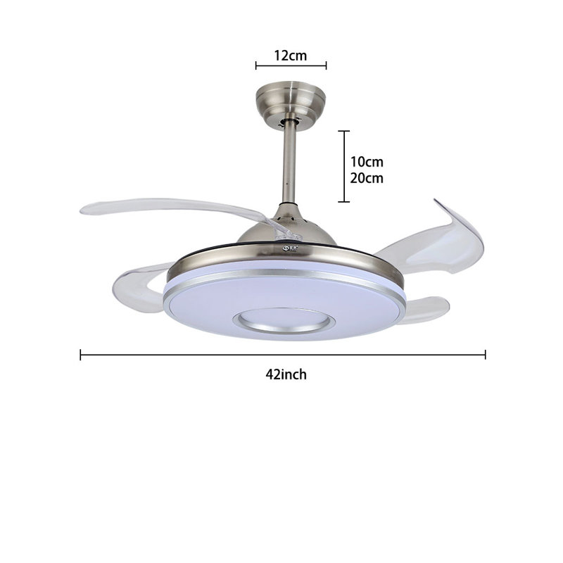 42 Kendarrius 42Inch 3 Colours Dimmable Ceiling Fan with Light Kit and Remote Control