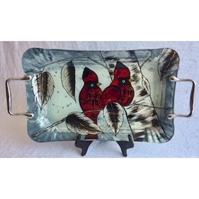 Carpenter Glass Tray, 11" H x 11" W x 3" D