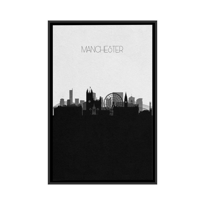 Manchester, Uk City Skyline by Ayse Deniz Akerman - Print on Canvas