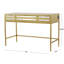 Bureau 3 tiroirs en bois avec façade en miroir et prise Thetisa-523859111