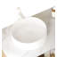 Lavabo de salle de bain 16 po, vasque ronde en céramique sans robinet, sans armoire