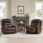 Fauteuil inclinable en cuir fleur 37 po-1428927204