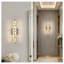 Applique murale moderne en cristal à DEL à intensité variable avec télécommande, luminaire mural en cristal K9 câblé pour salon, chambre à coucher, salle de bain et couloir