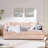 Queen Size Cozy Gingham Daybed With Two Storage Drawers, With USB Port And Adorable Wave Shaped, Linen Fabric-636811294-636811293