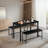 Konawa Wood Dining Table And Chair Set,kitchen Table With 2 Dining Benches