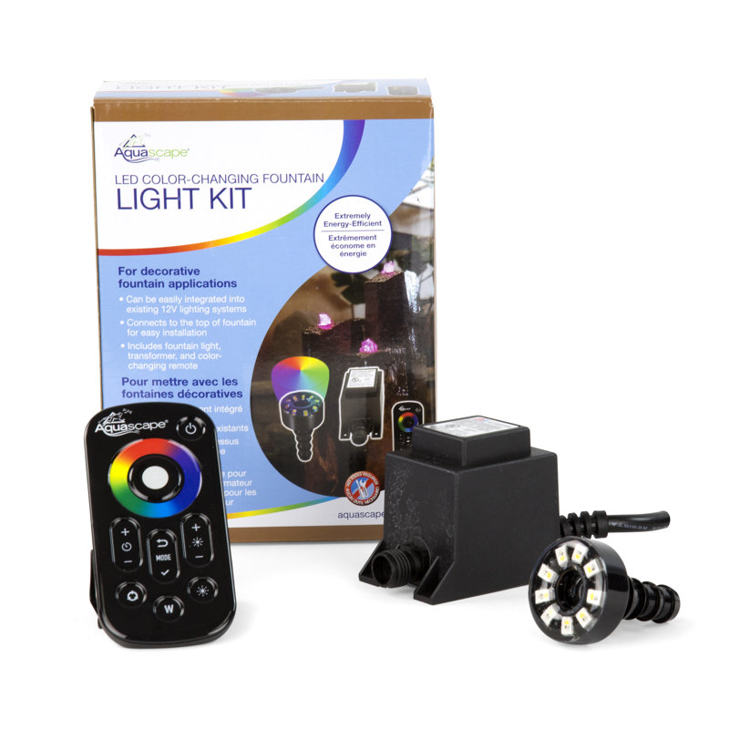 Sleek Modern LED Color-Changing Outdoor Fountain Light Kit