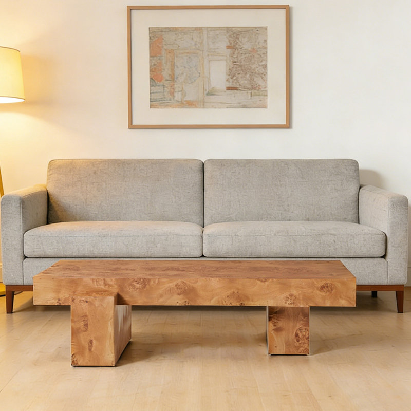 Table basse simple de style français, H 13,8 po x L 55,1 po x l 31,5 po