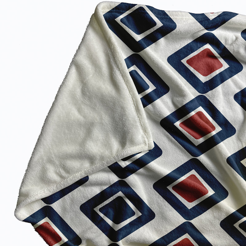 Jeté polaire haut de gamme, L 30 po x L 40 po, Bleu, 1.75