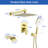10-Inch Square Rain Shower System With 3-Function Handheld Shower And 4.72" Waterfall Tub Spout-127316685
