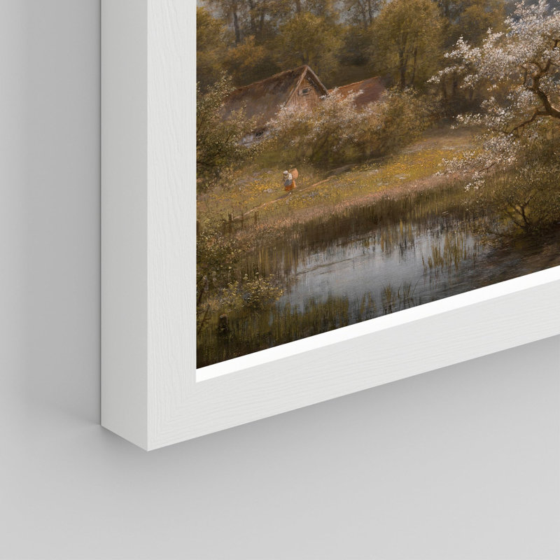 "Automne, campagne rétro, nature, désert" 7 pièces sur papier, Blanc, H 10 po x l 8 po