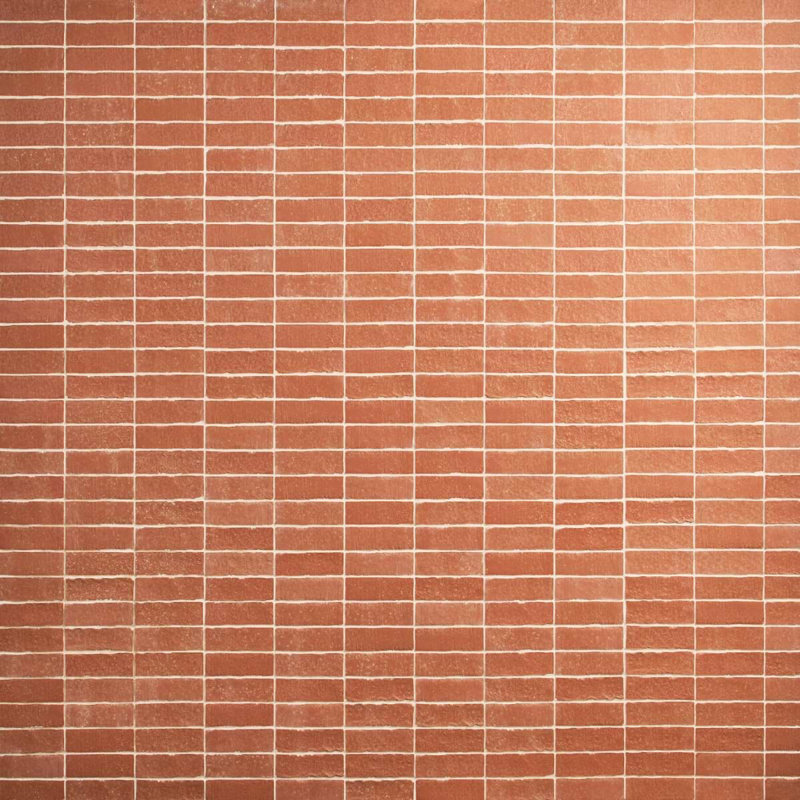 Brixon 12x12 Stacked Matte Porcelain Mosaic Tile, Canyon Red