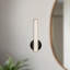 Tole 14-in Black dimmable LED Wall Sconce-2033968717