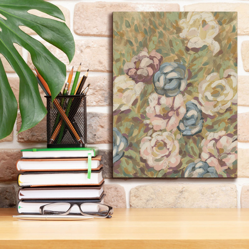 «Epic Graffiti», «Rustic Rose Garden 1» par June Erica Vess, art mural sur toile, 12 po x 16 po, H 16 po x l 12 po