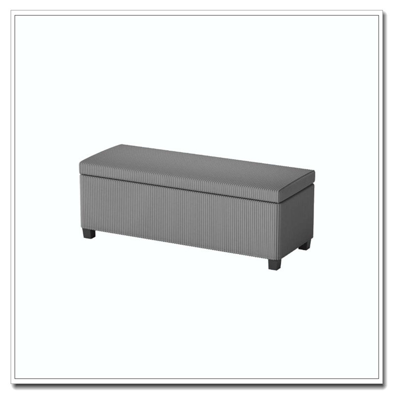 Banc de lit avec rangement, Gris