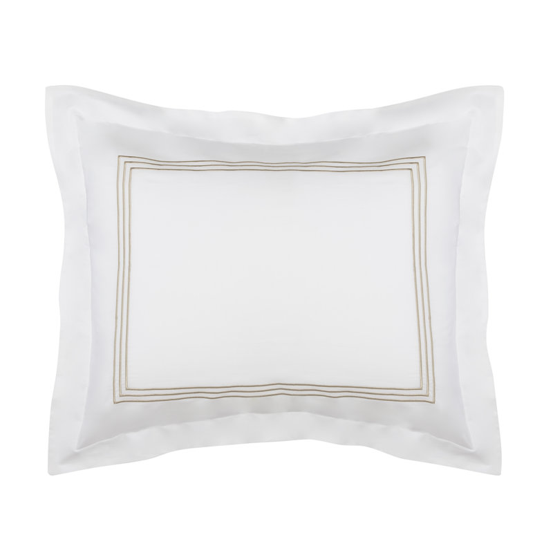 Norma Cotton Blend Pillow Sham, Mink, Queen
