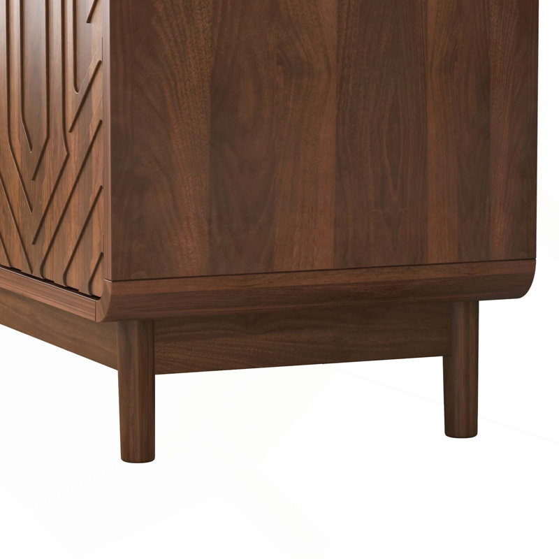 Buffet 31,5 "avec portes et tablettes, Brown