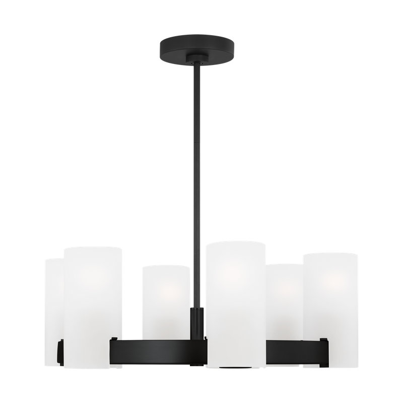 Grand lustre Rhode, H 8,5 po x l 23,5 po x P 23,5 po, Nuit noire
